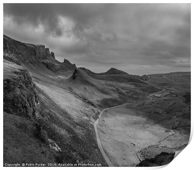 Road Sweeps Beneath the Quiraing Print by Robin Purser