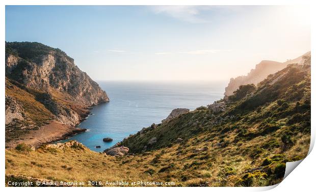 One of the bays of the Cap de Formentor, Mallorca Print by Andrei Bortnikau