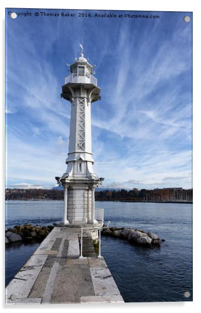 Lighthouse  Acrylic by Thomas Baker