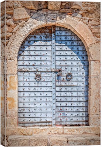 Sitia Fort Main Door Canvas Print by Antony McAulay