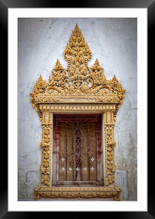 Thai Temple Window Framed Mounted Print by Antony McAulay