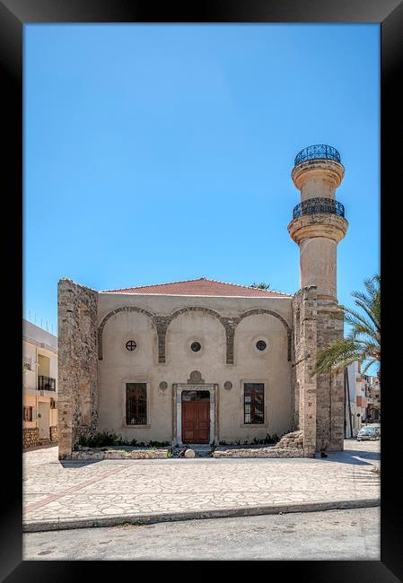 Turkish Mosque in Lerapetra Framed Print by Antony McAulay