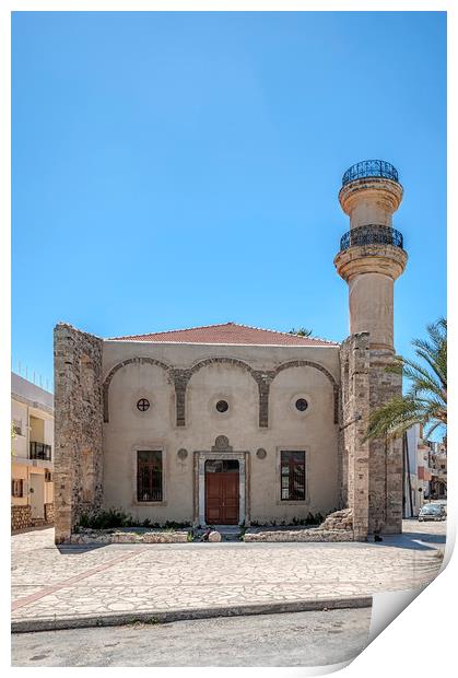Turkish Mosque in Lerapetra Print by Antony McAulay