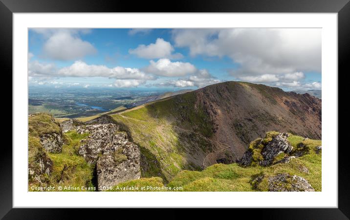 Mountain Snowdonia Wales Framed Mounted Print by Adrian Evans