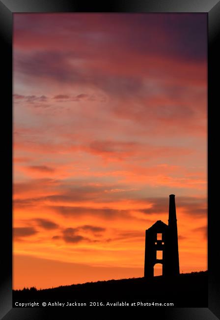 Cornish Sunset Framed Print by Ashley Jackson