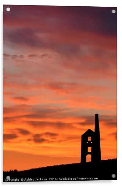 Cornish Sunset Acrylic by Ashley Jackson