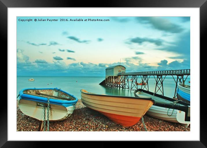 Selsey lifeboat station at sunset Framed Mounted Print by Julian Paynter