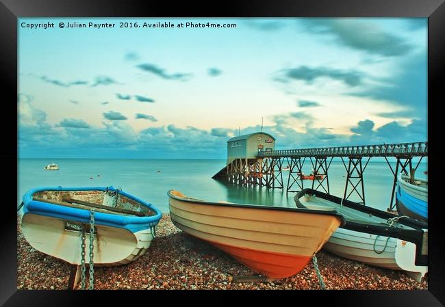 Selsey lifeboat station at sunset Framed Print by Julian Paynter