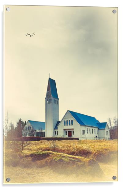 Christian Church Acrylic by Svetlana Sewell