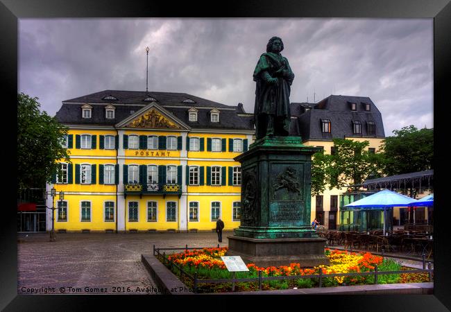 Central Post Office and Beethoven Memorial in Bonn Framed Print by Tom Gomez