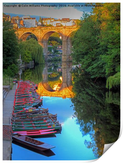 Knaresborough The Golden Hour Print by Colin Williams Photography