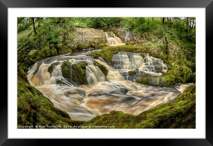 Rival Falls Framed Mounted Print by Alan Tunnicliffe