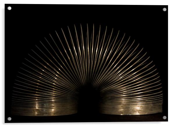 Slinky. Acrylic by Angela Aird