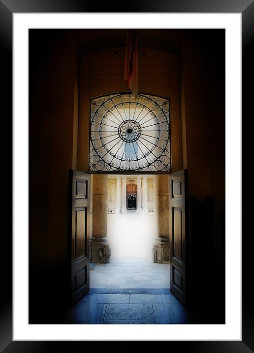 Chapel Doorway Framed Mounted Print by Karen Martin