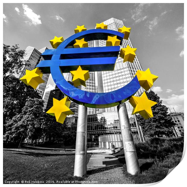 EU Bank  Print by Rob Hawkins