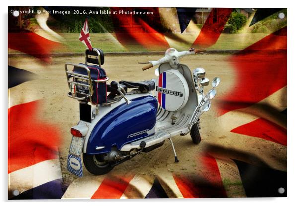 Scooter Motorbike Acrylic by Derrick Fox Lomax