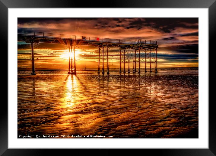 Days End Framed Mounted Print by richard sayer