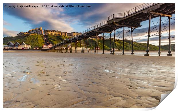 Saltburn in the evening light Print by keith sayer