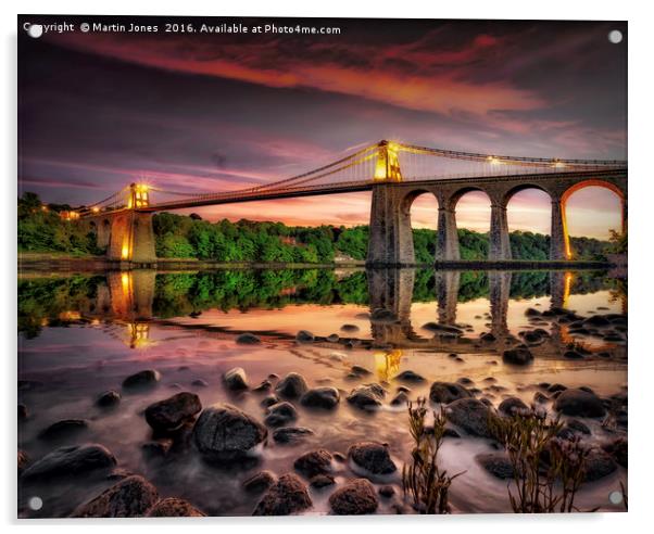 Gateway to Anglesey, The Menai Bridge Acrylic by K7 Photography