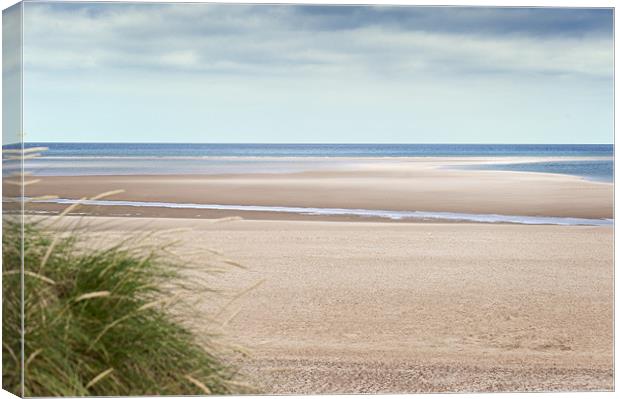 Wells beach at Low tide Canvas Print by Stephen Mole