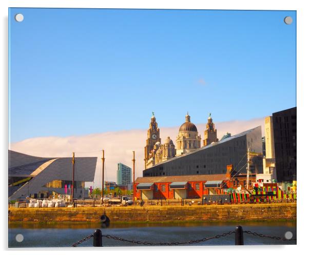 Albert Dock,Liverpool Acrylic by Victor Burnside