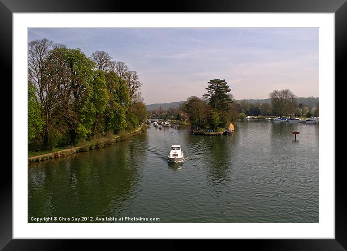 Temple Lock on the River Thames Framed Mounted Print by Chris Day