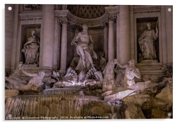 Trevi Fountain Acrylic by Distortion Photography