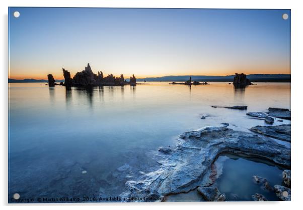 Mono Lake, Sunrise Over Mono Lake Acrylic by Martin Williams
