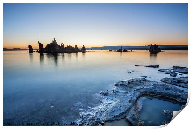 Mono Lake, Sunrise Over Mono Lake Print by Martin Williams