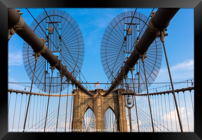 The Brooklyn Bridge Framed Print by Massimo Lama