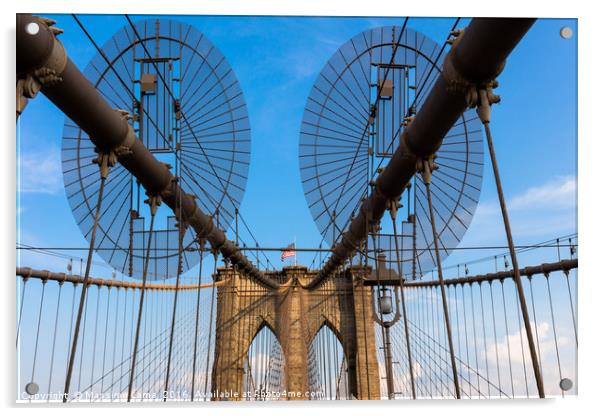 The Brooklyn Bridge Acrylic by Massimo Lama
