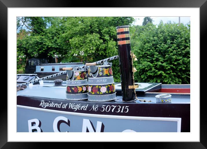 Narrow boat Kettles Framed Mounted Print by Tony Bates