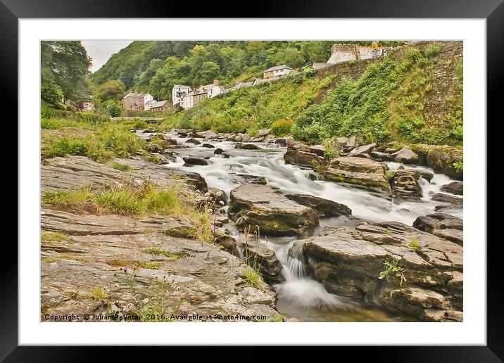 The River Lyn at Lynmouth, Devon Framed Mounted Print by Julian Paynter