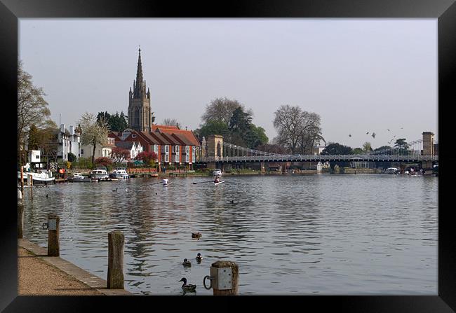 Marlow by The River Thames Framed Print by Chris Day