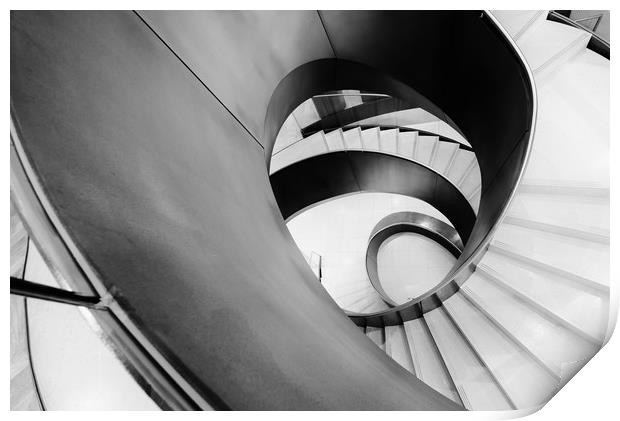 Metal Spiral Staircase London Print by John Williams