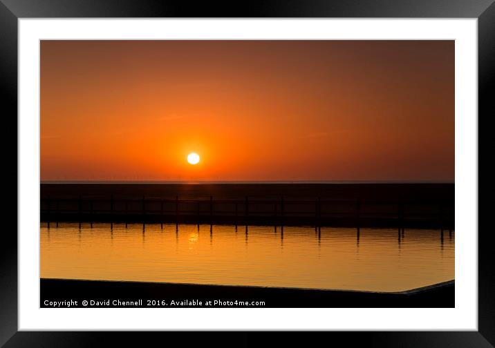 Sunset Water Framed Mounted Print by David Chennell