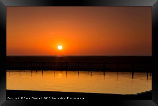 Sunset Water Framed Print by David Chennell