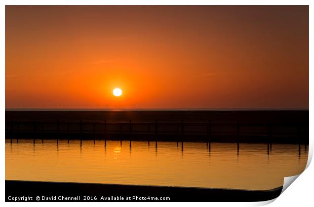 Sunset Water Print by David Chennell