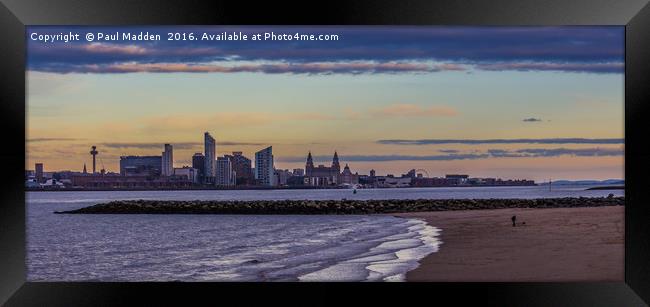 The river to the city Framed Print by Paul Madden