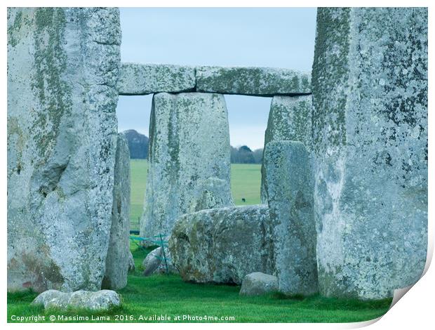 Stonhenge, site in England Print by Massimo Lama
