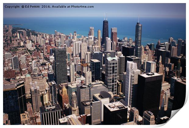 Chicago Skyline Print by Ed Pettitt