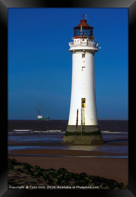 New brighton lighthouse Framed Print by Colin irwin