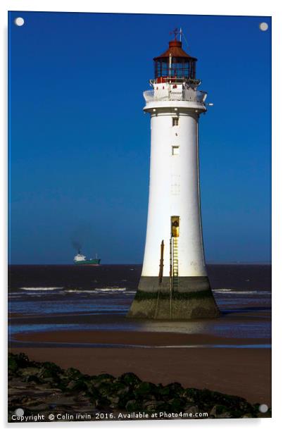 New brighton lighthouse Acrylic by Colin irwin