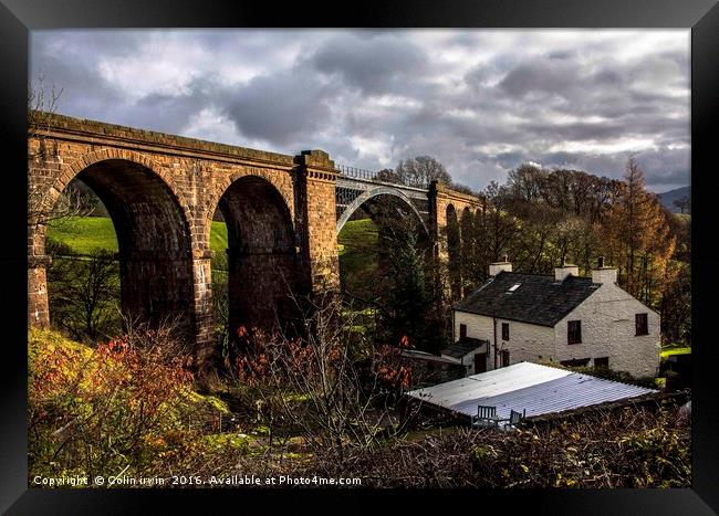 Lune Viaduct Waterside Framed Print by Colin irwin