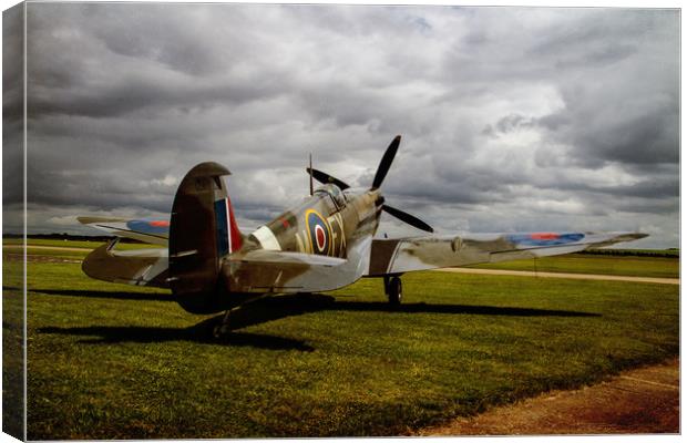 Resting Spitfire Canvas Print by Paul Holman Photography