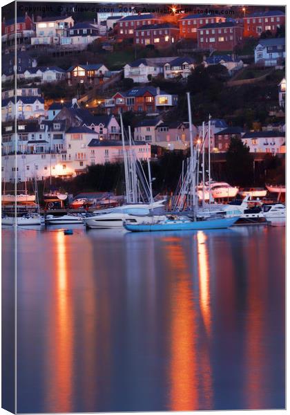 KINGSWEAR NIGHT Canvas Print by andrew saxton