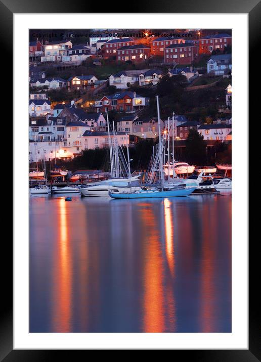 KINGSWEAR NIGHT Framed Mounted Print by andrew saxton