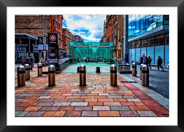 Buchanan Street Subway Entrance Framed Mounted Print by Valerie Paterson