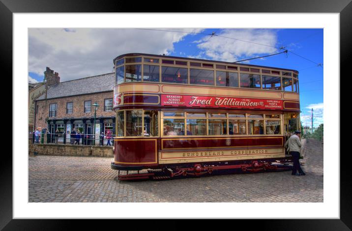 The  Sunderland Tram Framed Mounted Print by Irene Burdell