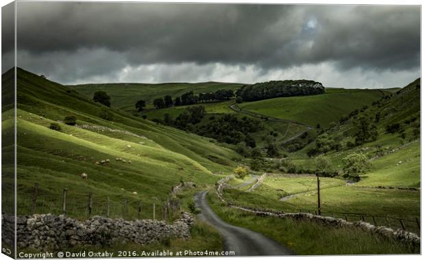 Heading out of Kettlewell Canvas Print by David Oxtaby  ARPS